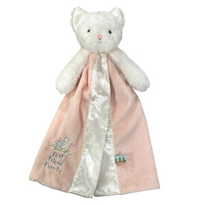 RETIRED Bunnies by the Bay Purr-ty Kitty Split Buddy Blanket Lovey Best Friend